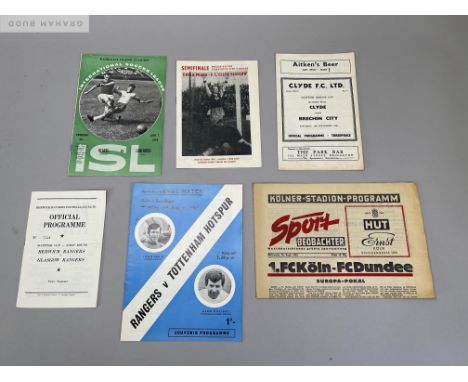 Selection of Scottish programmes, 1950s onwards,League, European Cup, Scottish Cup, Friendlies, including Dukla Prague v Celt