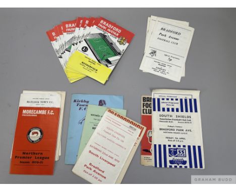 Bradford Park Avenue first selection as Non-league club programmes,matches played in Northern Premier League, complete set of