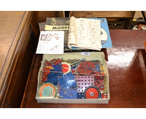 A box of various vintage Meccano