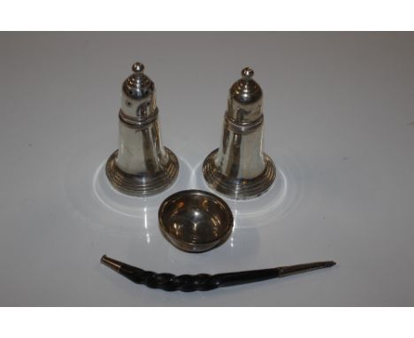 An Edinburgh 1857 toddy ladle by McKay and Chisholm, and a Sterling silver cruet