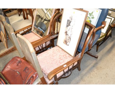 A pair of stick back Parker Knoll type chairs 