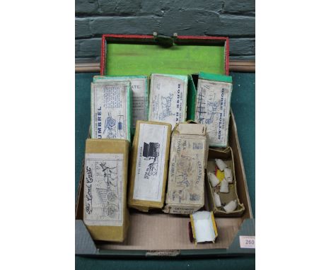 A vintage Britains Home Farm Series collection including wood base and various boxed accessories including horse rake and rol