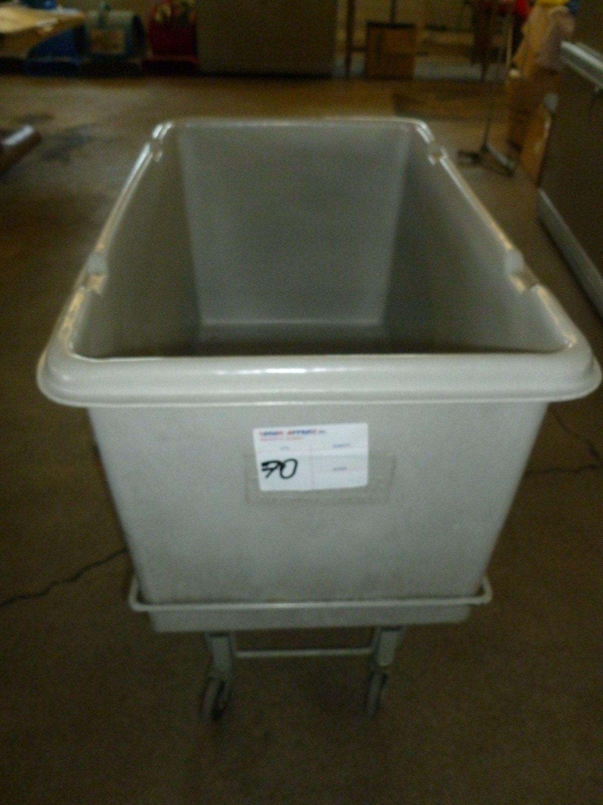 Techstar Plastic Laundry Bin on Wheels Grey