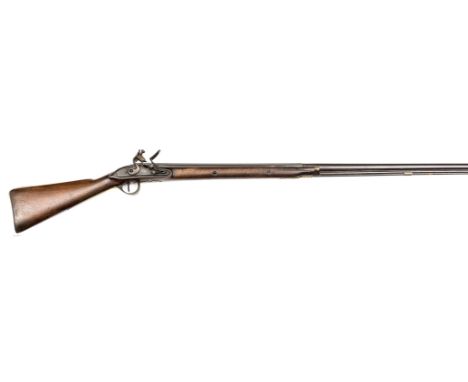 A 10 bore flintlock fowling piece c 1790, 76½” overall, part octagonal barrel 60” with London proofs, flat stepped lock with 