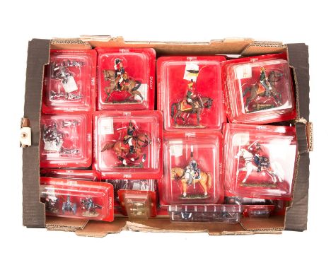 35 mounted DelPrado Napoleonic/Waterloo period soldiers. Including Trooper French Dragoons, Officer Austrian Cuirassiers, Tro