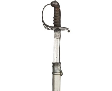 A scarce Vic 1827 pattern officer’s sword of The R. Irish Rifles,  slightly curved, fullered blade 32½”, by J. Ireland, 11 El