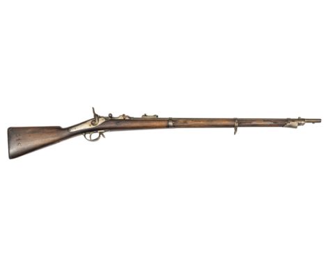 An 11.5mm CF Belgian Albini Braendlin SS military rifle,  51” overall, barrel 32½” with ladder rearsight and hinge up breech,