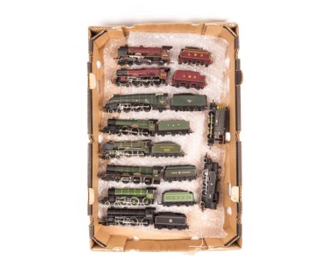 10 OO gauge locomotives by Hornby, Bachmann etc. Mostly tender locomotives including – BR class A4 4-6-2 60022 Mallard, GWR K