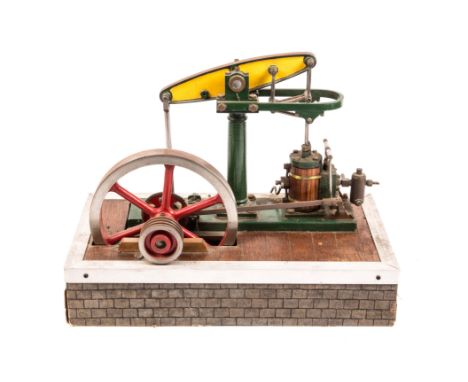 A Stuart Turner live steam beam engine. A single cylinder beam engine (cylinder dimensions; 40mm x 70mm). Built to a high sta