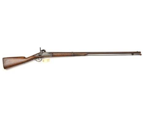 A French percussion conversion of a 12 bore Model 1822 musket,  adapted for sporting use, 53” overall, barrel 38” stamped at 