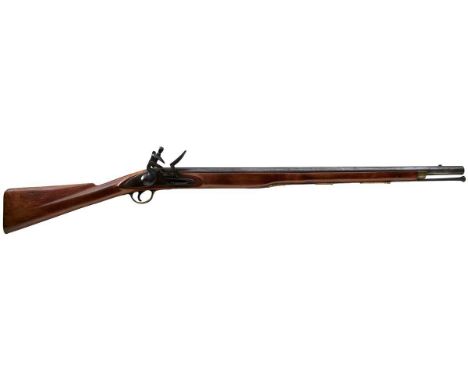 30.25inch sighted barrel stamped with an Ordnance mark on the top of the breech, stepped and bevelled lock, full stocked with