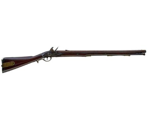 28.5inch sighted octagonal damascus barrel fitted with rear leaf sights, border engraved stepped lock stamped with a crown ov