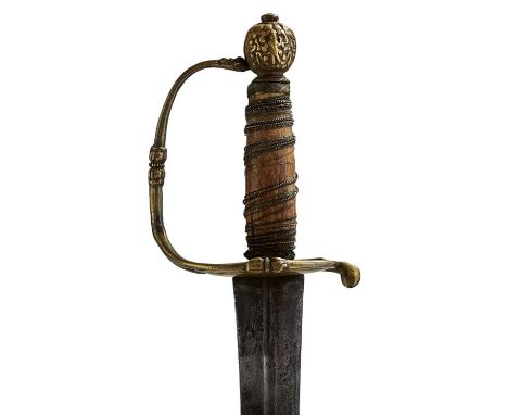 85.5cm flattened diamond section broad sword blade incised with the running wolf emblem and stamped with a rare Ordnance mark