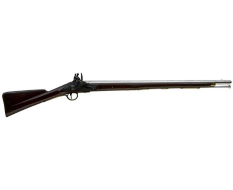 28inch sighted barrel, plain bevelled lock, pitted, full stock with various Ordnance marks behind the trigger guard tang and 