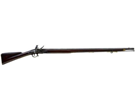 37inch sighted barrel, border engraved bevelled lock, the full stock stamped with a crown over 1805, 10 over 1830, and with a