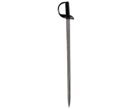 70.5cm blade with various Ordnance and War Department stamps at the forte and dated 1892, regulation repainted steel hilt wit