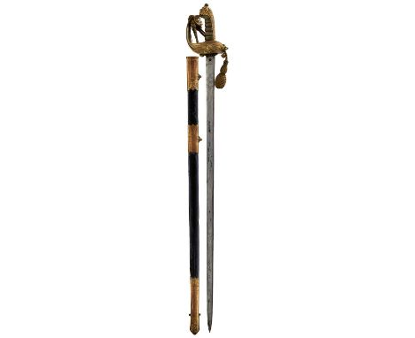 80cm broadsword blade etched with a maker's panel for WILKINSON and the owner's initials JSH, serial no. 12471, regulation co