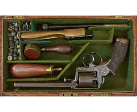 6.25inch sighted octagonal barrel engraved Deane, Adams &amp; Deane, 50 King William St. London Bridge, border and scroll eng