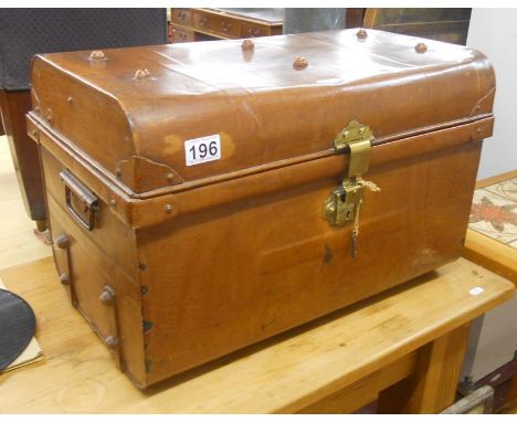 Metal trunk with key
