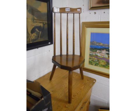 Child's 3 leg stick back chair