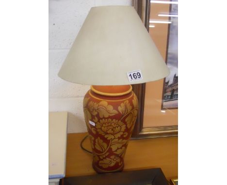 Ceramic decorated table lamp