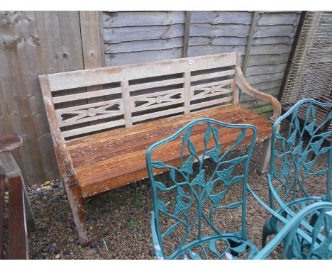 Wooden garden bench