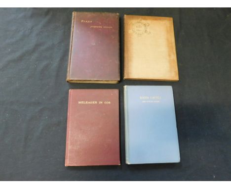 DAVID ANDERSON: EDITH CAVELL AND OTHER POEMS, London, Longmans Green, 1918 first edition, inscribed "With the Author's Compli