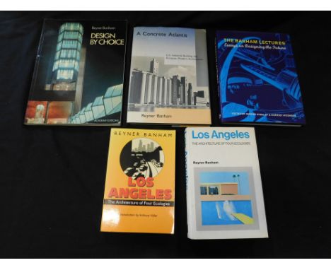 PETER RAYNER BANHAM: 6 Titles: LOS ANGELES THE ARCHITECTURE OF FOUR ECOLOGIES, London, Allen Lane, 1971 first edition, signed