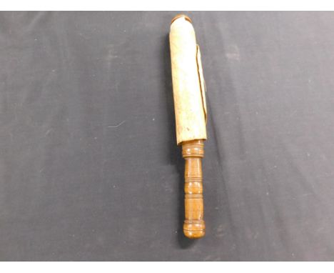 AN ANTIQUE TORAH BOOK OF ESTHER MANUSCRIPT SCROLL ON VELLUM 19TH CENTURY SINGLE TURNED WOOD SHAFT THE MANUSCRIPT approximatel