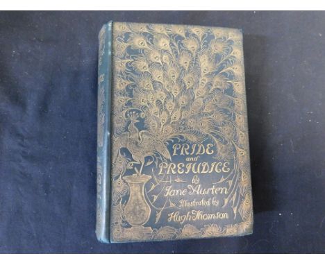 JANE AUSTEN: PRIDE AND PREJUDICE, ill Hugh Thomson, London, George Allen, 1894 first edition "Peacock" edition, tissue guard 