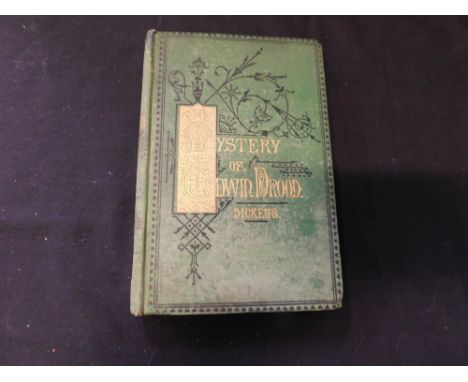 CHARLES DICKENS: THE MYSTERY OF EDWIN DROOD, London, Chapman &amp; Hall, 1870, first edition in book form, engraved vignette 