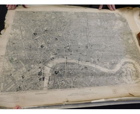 5 large scale Ordnance Survey parts of London maps 1919 (1) 1920 (3) 1940 (1) (5)