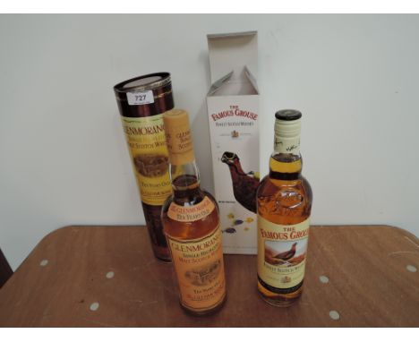 A bottle of early 2000's Glenmorangie 10 Year Old Single Highland Malt Scotch Whisky, 40% vol, 70cl in card tube and a bottle