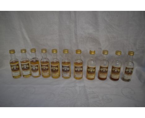 Seven Gordon &amp; Macphail Connoisseurs Choice Scotch Single and Pure Malt Whisky Miniatures including closed distilleries, 