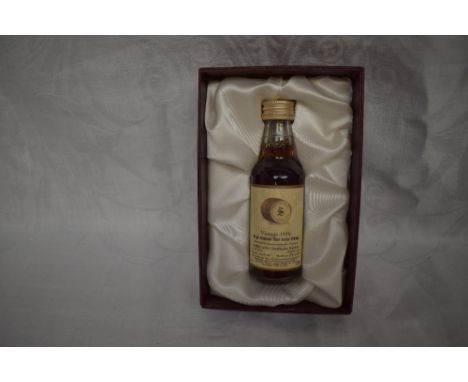 A limited edition Signatory Vintage Miniature Scotch Whisky in card display box, 1959 Glenfarclas 34 Year Old cask 3238-40 bo