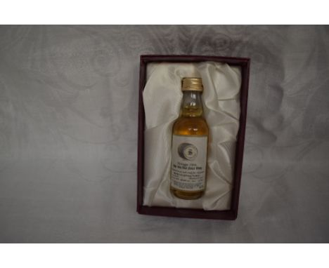 A limited edition Signatory Vintage Miniature Scotch Whisky in card display box, 1966 Laphroaig 30 Year Old cask 560 bottle 1