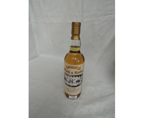 A bottle of Single Malt Scotch Whisky, The 15 Men of Kendal Black &amp; Amber, 15 year old Centenary Cask Strength from the M