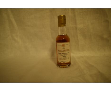 A Macallan Single Highland Malt Scotch Whisky Miniature, 1978 bottled 1996, 43% 5cl