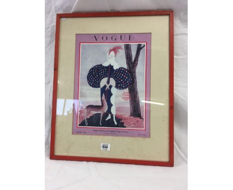 COLOUR PRINT OF THE FRONT COVER OF VOGUE MAGAZINE FOR SEPTEMBER 1ST 1924