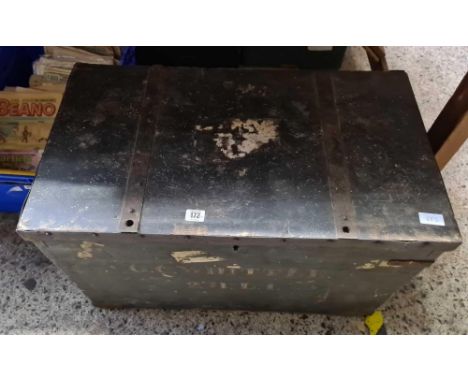 HEAVY DUTY WOOD &amp; METAL TRANSIT TRUNK