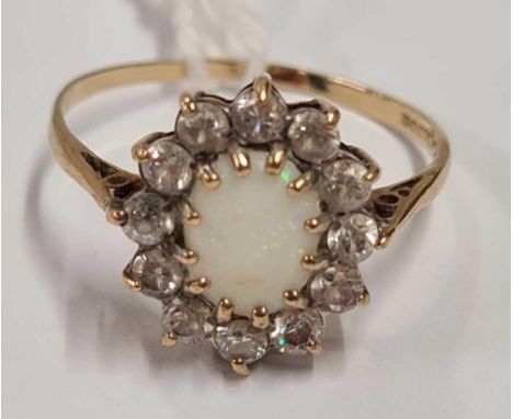 OPAL CLUSTER RING SIZE 'Q'