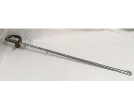 GEORGE VI 1897 PATTERN LIGHT INFANTRY OFFICER SWORD BY CATER OF PALL MALL LONDON, HILT RUSTY, CHROME LIFTING ON SCABBARD