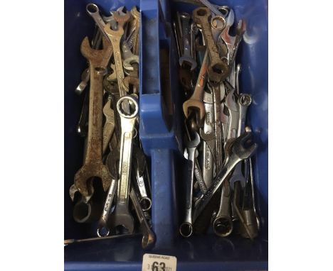 TUB OF MISC RING &amp; OPEN ENDED SPANNERS