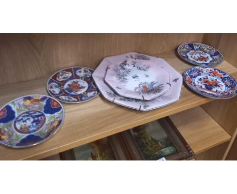 SHELF OF ORIENTAL WALL PLATES