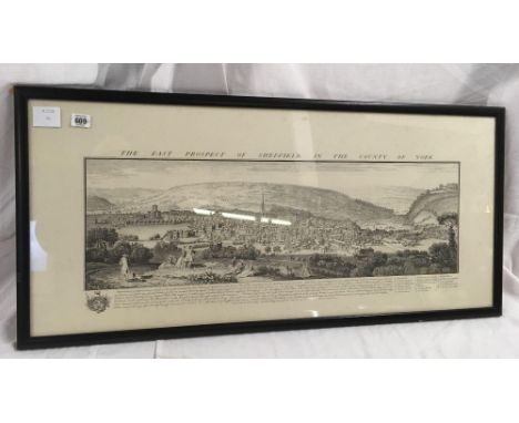 VINTAGE PRINT 'THE EAST PROSPECT OF SHEFFIELD IN THE COUNTY OF YORK'