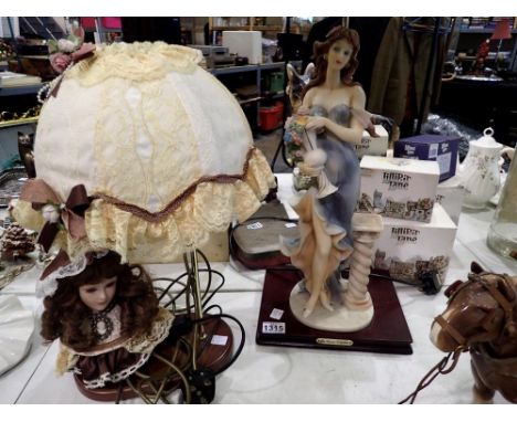 The Juliann collection figural table lamp and another, H: 85 cm. All electrical items in this lot have been PAT tested for sa