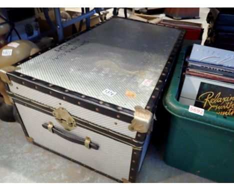 Large metal cabin trunk. Not available for in-house P&amp;P 