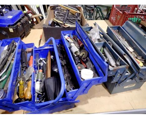 Two cantilever toolbox with tool contents. Not available for in-house P&amp;P 
