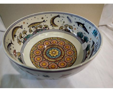 Russell Coates by Spode, Natural World bowl, no cracks or chips, D: 24 cm. Not available for in-house P&amp;P 