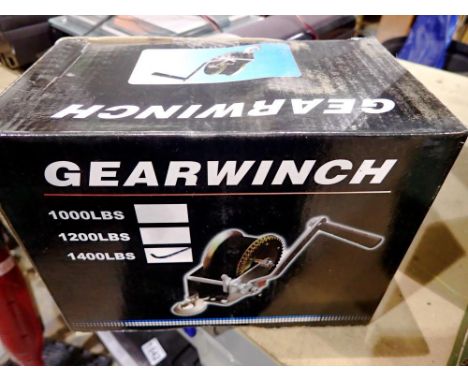 New unused 1400lbs manual winch. Not available for in-house P&amp;P 